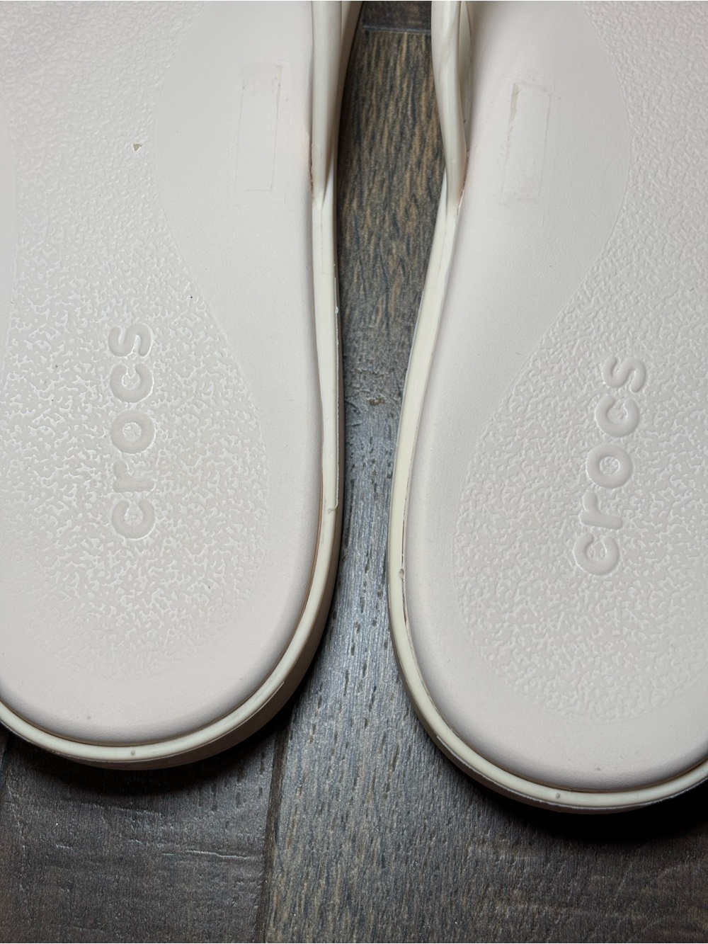Crocs Miami Toe Loop Sandals White Chalk Triple Strap Women’s 10 Square Toe - Picture 4 of 7